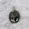 Tree Of Life Green Zade Pendant, 999 Copper Wire Wrapped Gemstone Jewelry, Handmade Pendant, Gift For Love