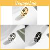 Minimalistischer Geometrischer Ring aus Titanstahl für Paare mit galvanisierter Oberfläche
