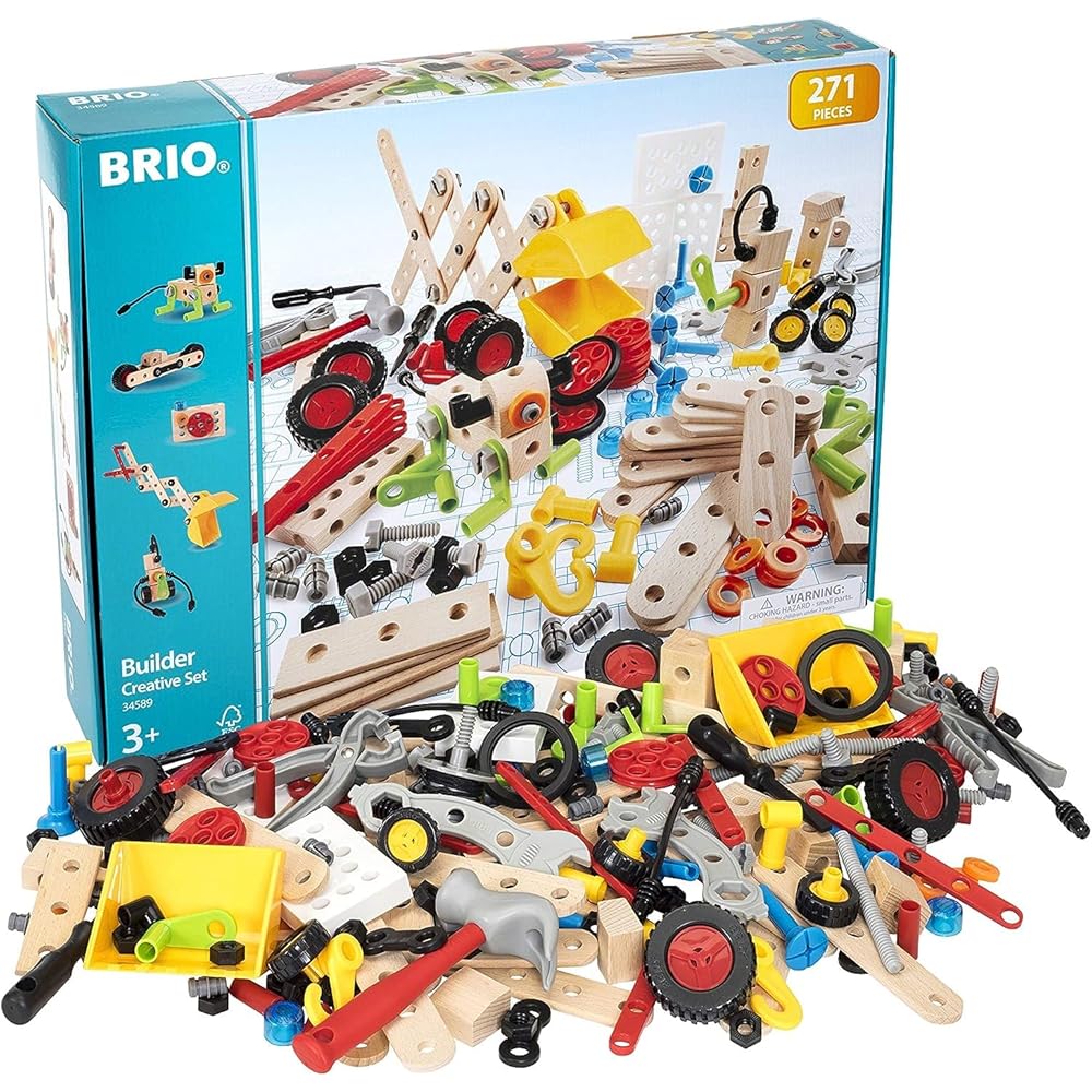 BRIO Builder Creative Set 271 Pieces Wooden Toy for Ages 3 and Up Construction Playset