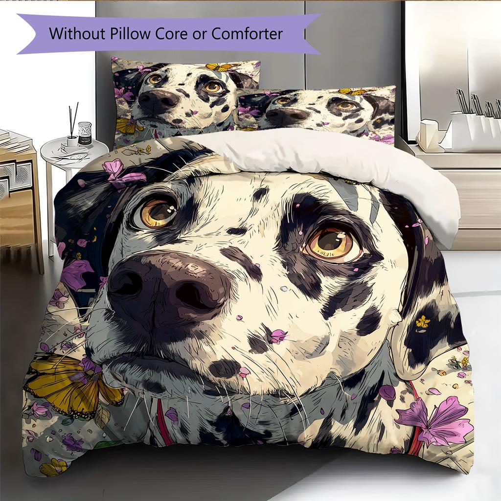 Dalmatian Pattern Bedding Home Decoration Birthday Gift (1 * duvet cover + 2 * pillowcase, without core)