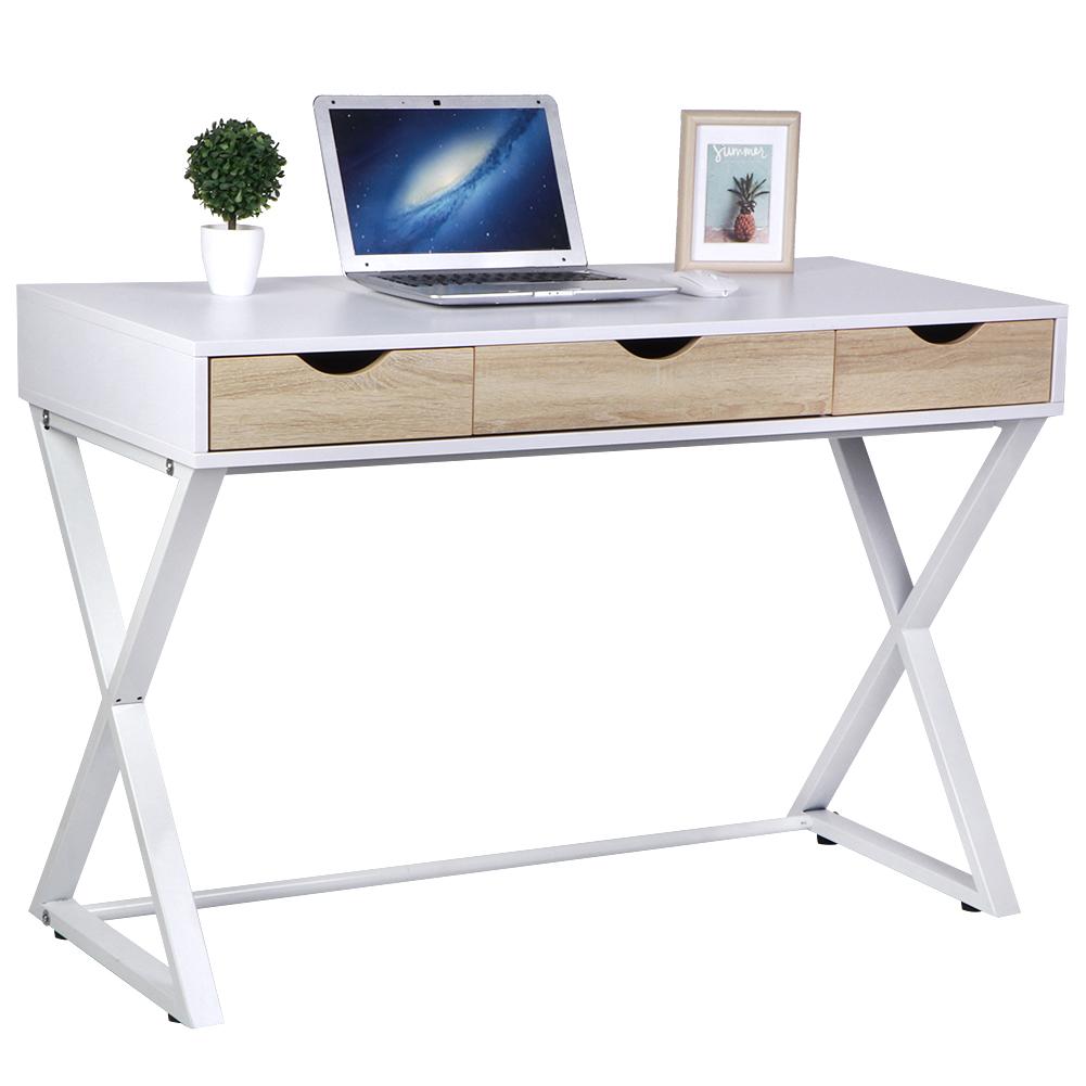 Household Computer Desk Office PC Laptop Table with 3 Drawers for Home Study Use Furniture