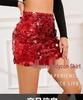 Sexy High Waist Sequined Dance Skirt