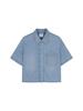 Polhaem Women'S) Denim Crop Short Sleeve Shacket_Phf2Wc2149