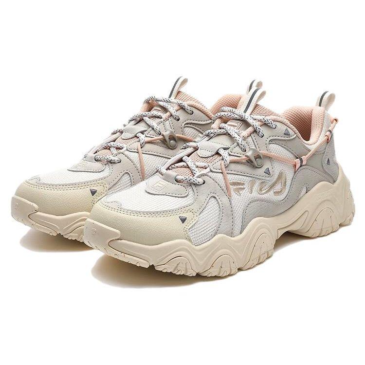 FILA Fluid 4 Cat Paw 4.0 Comfortable Durable Lightweight Low-Top Dad Shoes 4th Generation Women sneaker Silver Pink F12W342107FPA