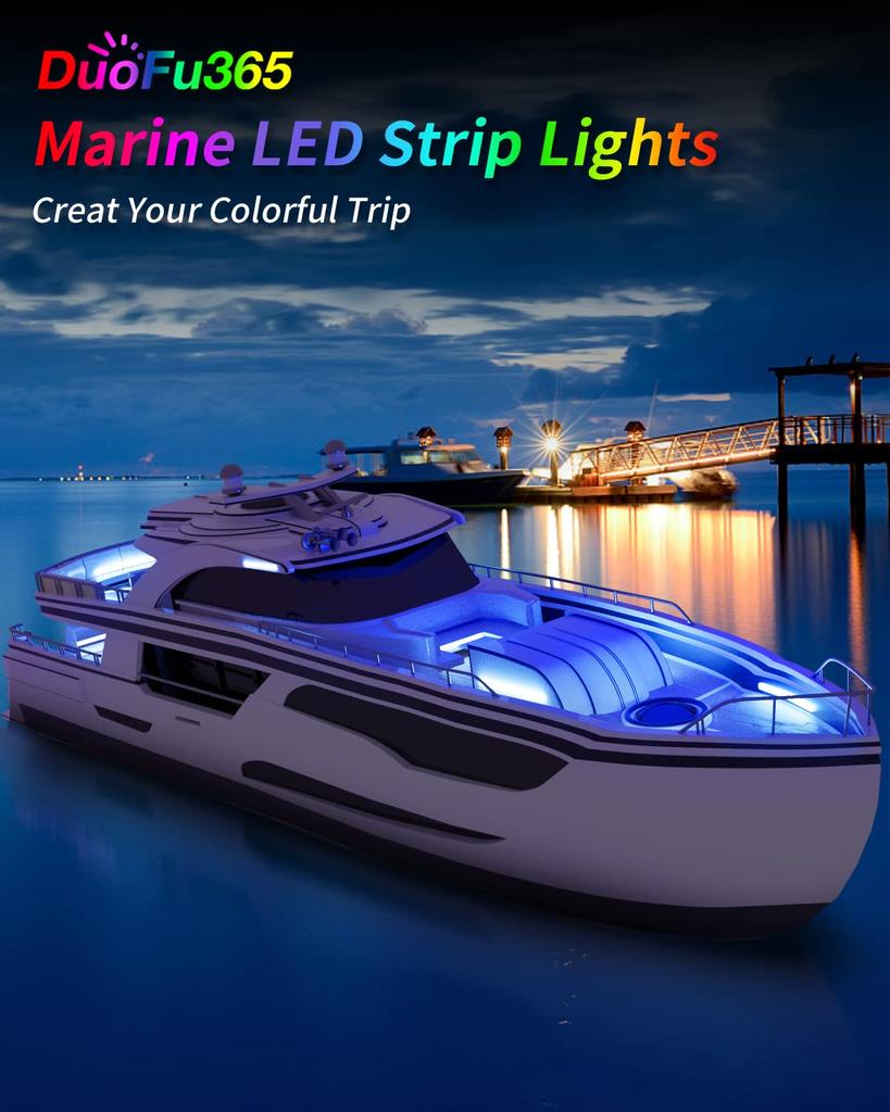 DUOFU365 LED Tape Car LED Tail Underfoot IP68 High Pack of Blue Light, Tape, Footlight, Interior, Boat, Motorcycle, Lamp, Lighting, 12V, Silicone,