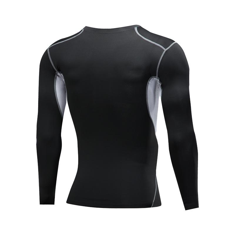 Men s Quick-Dry Compression Long Sleeve Base Layer for Training, Running, and Football S