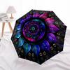 1PC Mandala Design Folding Umbrella with 8 Frames, Automatic Open, Durable Frame, Quality Craftsmanship yy250912078