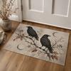 Personalized Doormat Halloween Vintage Gothic Pumpkin Welcome Mat With Moon Autumn Leaves Non‑Slip Entrance Rug Indoor Outdoor