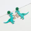 Cute Dinosaur Rabbit Acrylic Earrings Women Statement Glitter Rainbow Easter Egg Mouse Animal Drop Earring Fashion Jewelry Gifts