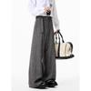 Old money style textured trousers men's spring and autumn trendy brand loose wide-leg niche drape casual trousers
