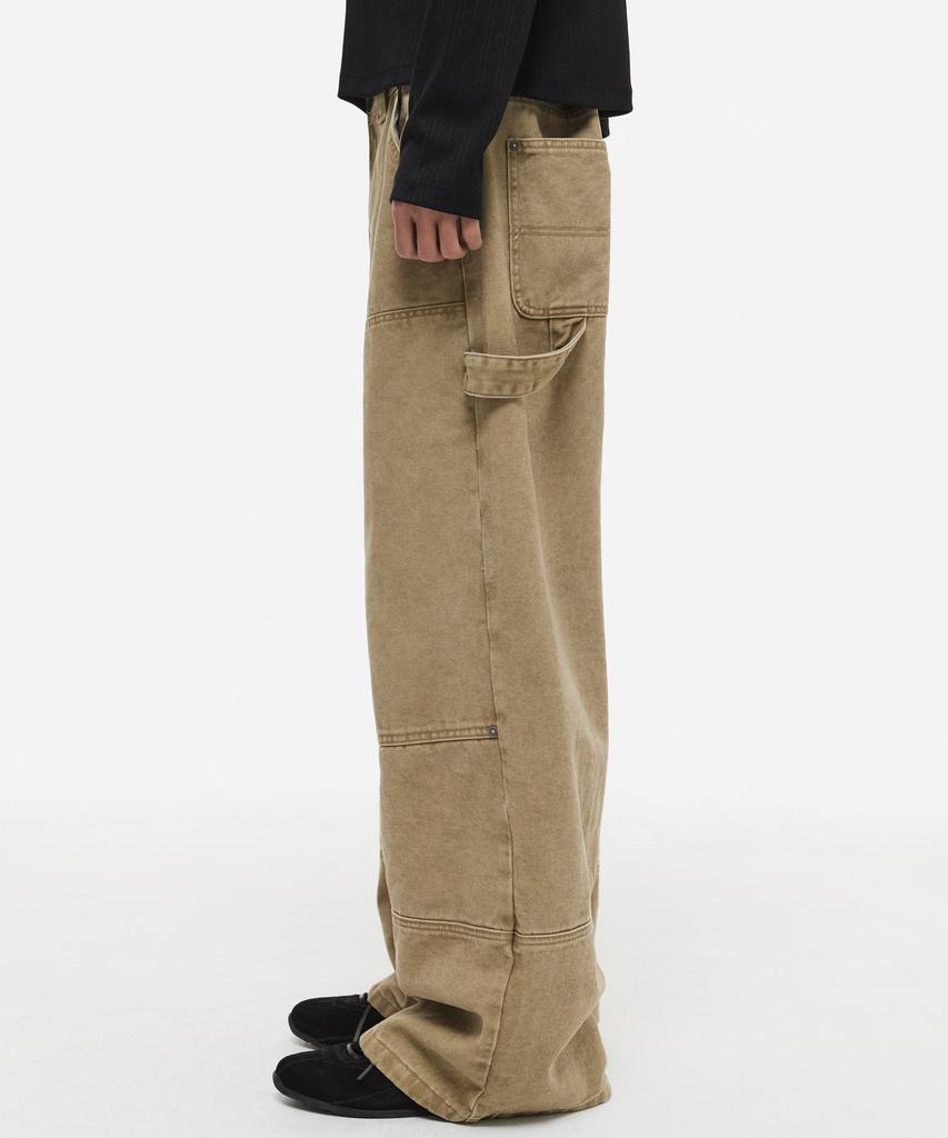 DNSR Double Knee Carpenter Work Pants Beige