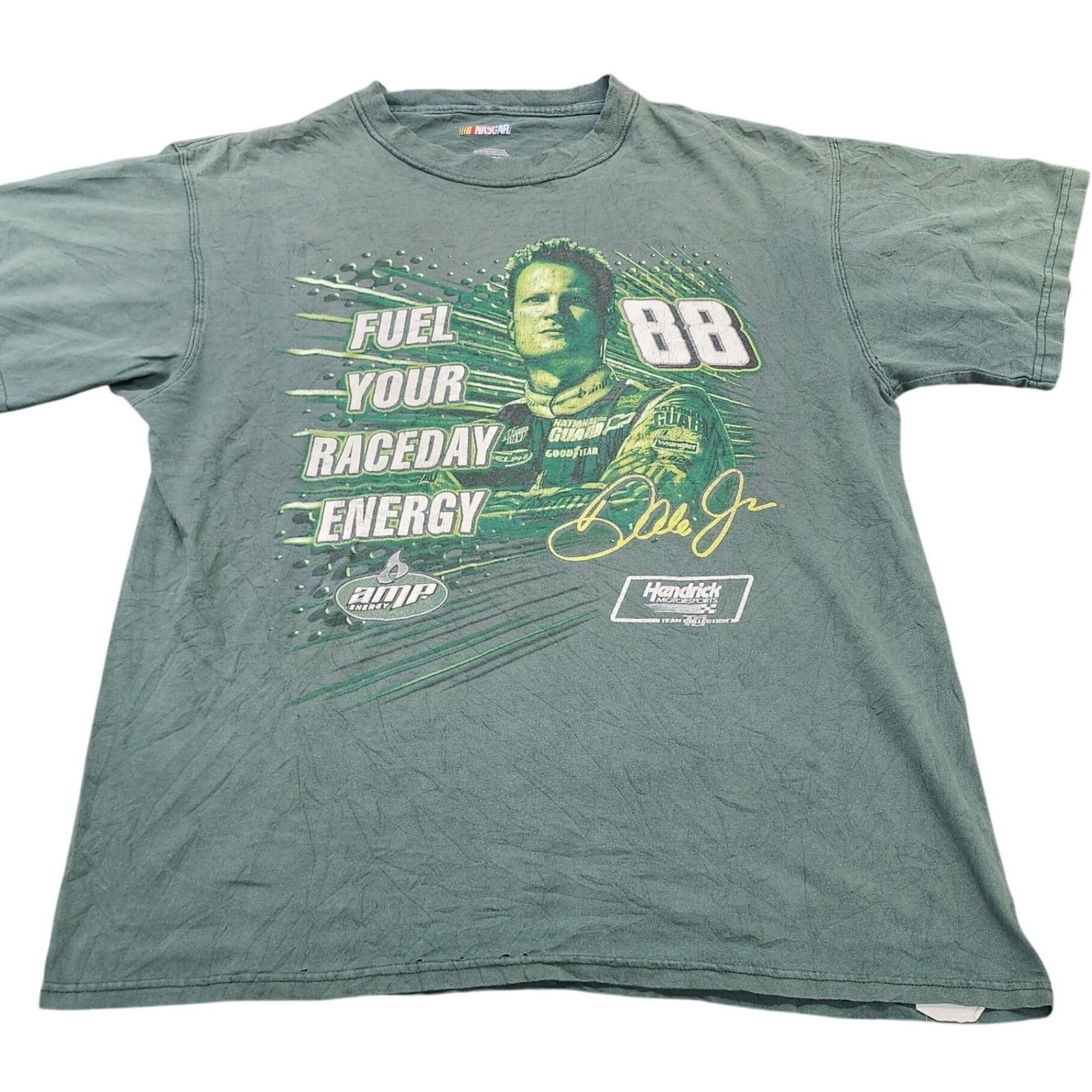 NASCAR Dale Earnhardt Jr 88 Amp Energy 2009 Tour Shirt Green Large L Unisex T-Shirt XXL