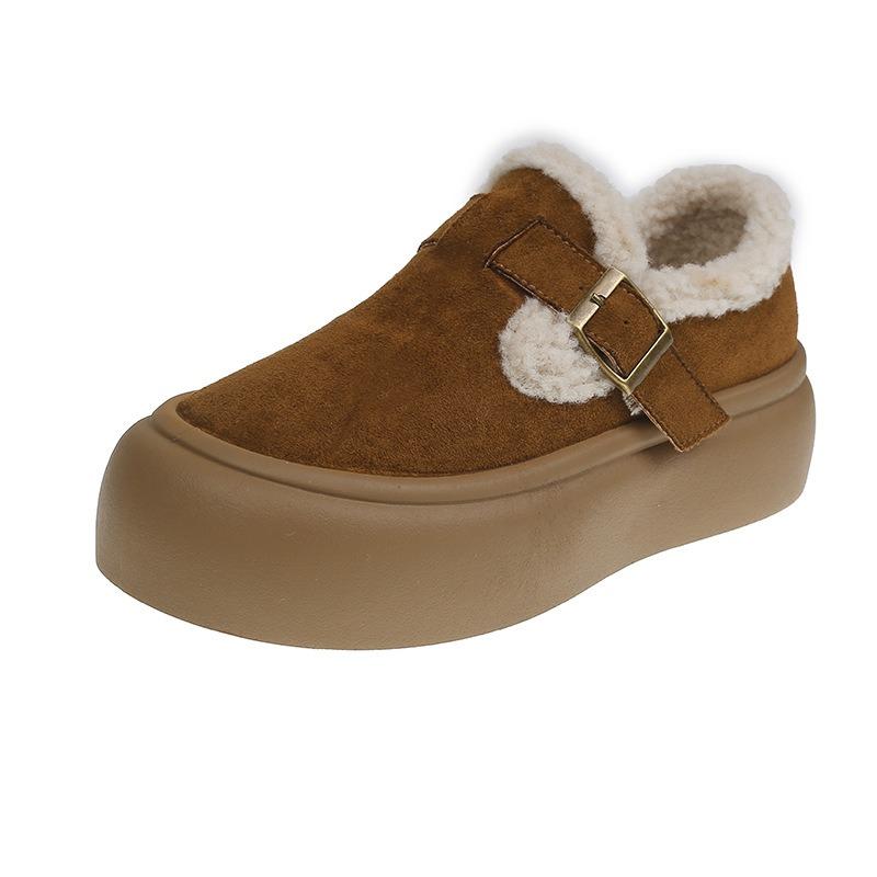Schneestiefel mit dicker Sohle, Damen Fleece Warme Schuhe, Neue Damenschuhe, Baumwollschuhe