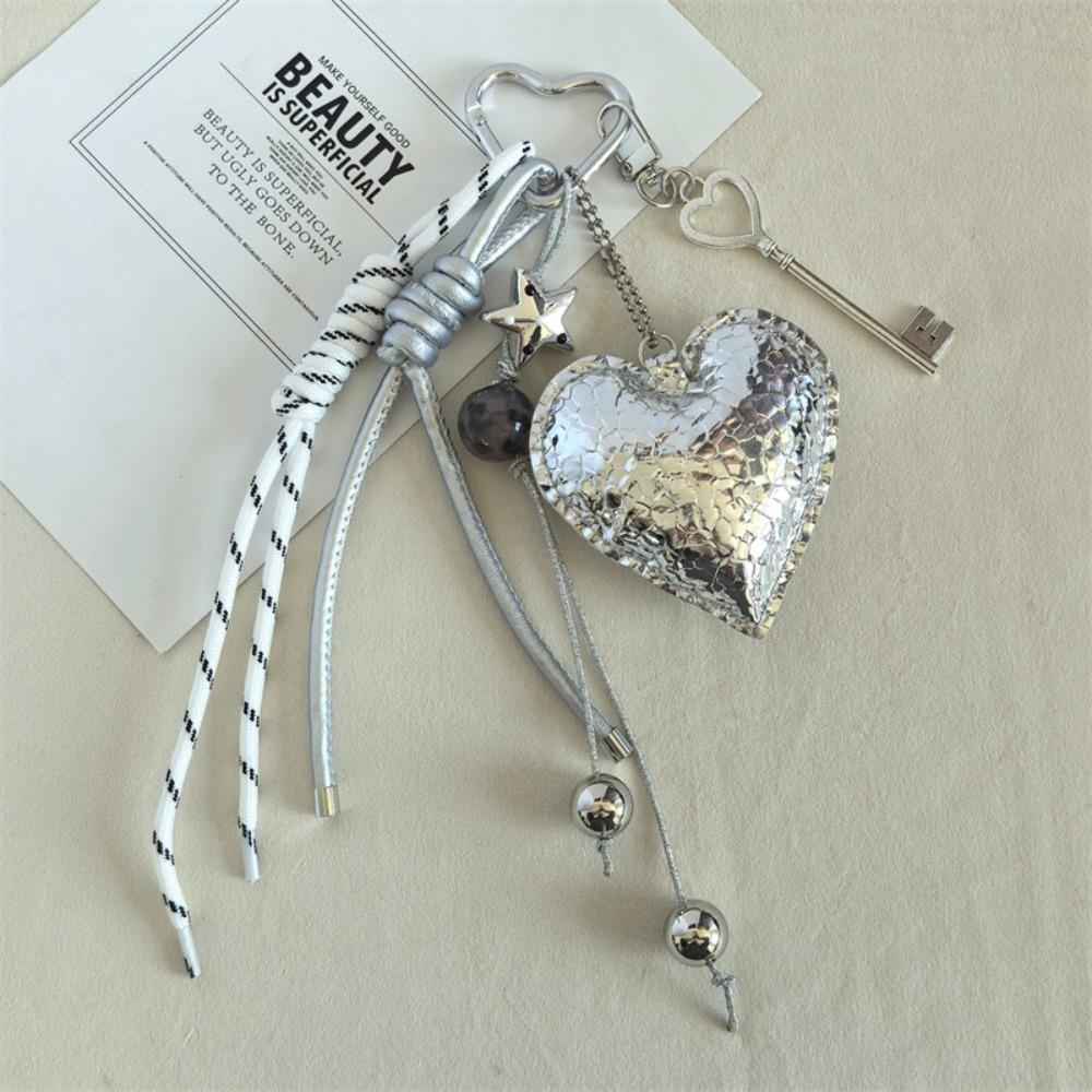 Leather Lovely Heart Key Chain Hanging Handmade Heart Keychain Girls Couple Girlfriends