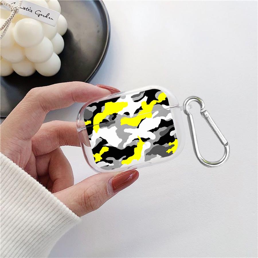 Camouflage Pattern Case For Airpods Pro2 Pro3 Pro 4 1 3 2 Clear Earphone Cases Cover