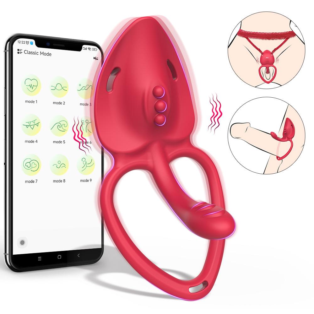 Wearable Panty Vibrator Adult Sex Toy Wireless Control Vibrating Penis Ring with Lace Strap Clitoral Stimulator for Women Couple