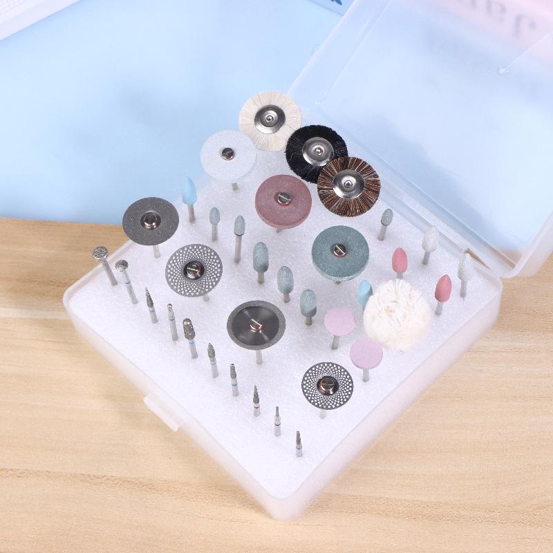 35-Piece Grinding & Polishing Set, Hp Shank Diameter 2.35Mm Diamond Bur Brush Grinding Lab Tools