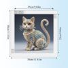 Kit Pittura Diamante Fai da Te Forma Speciale Gatto Trapano Parziale per Adulti Decorazione Parete Casa Punti Diamante Kit Arte con Gemme 11.81x11.81in