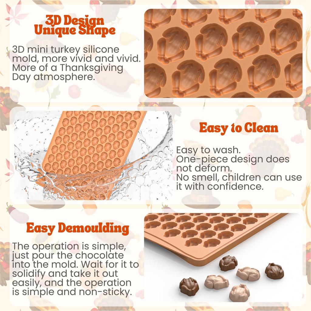 Mini Christmas Mould Silicone Gingerbread Man Moulds Mini Gummy Mould for Baking Cookies Pudding Jelly Dog Biscuit with Scraper