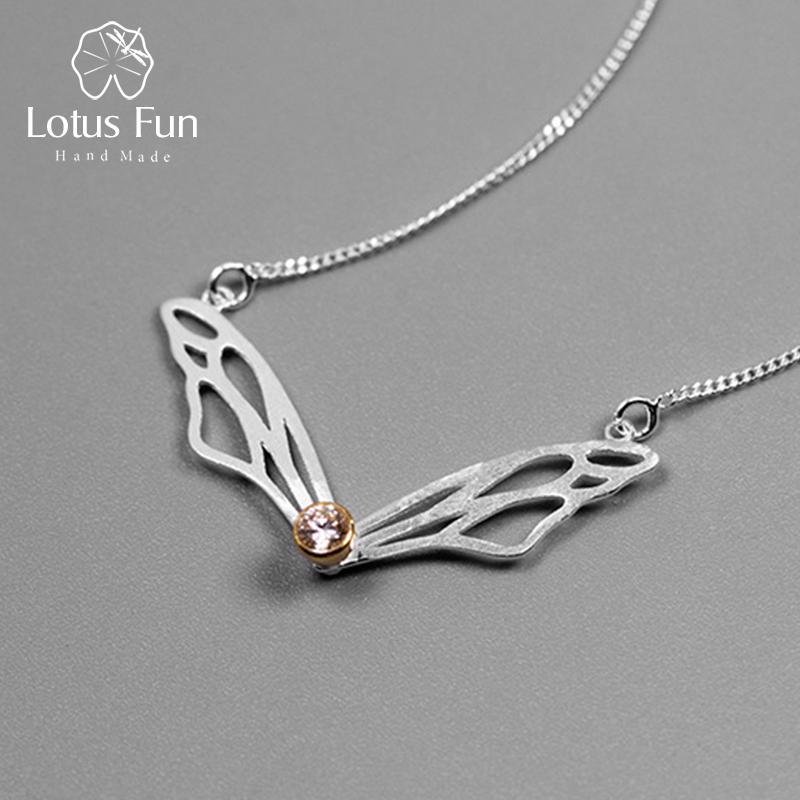 

Lotus Fun, дизайнерское оригинальное ожерелье ручной работы с полыми крыльями бабочки для женщин