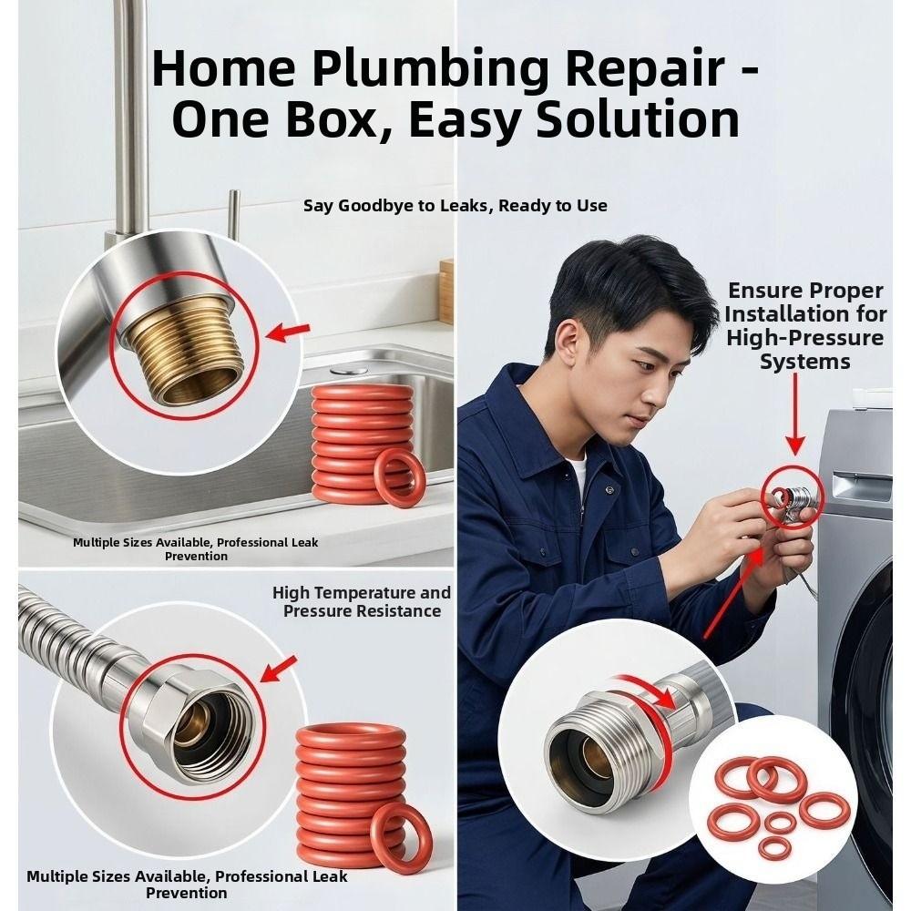 High-temperature Resistant O-Ring Seal Set Heat-Resistant Rubber O-Ring Seal Automotive Repair