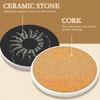 Drink Coasters with Holder,6 Pcs Moon Phases Absorbent Ceramic Coasters with Cork Base,Cute Funny Table Drinks Coasters,Table Home Decor,4 Inches