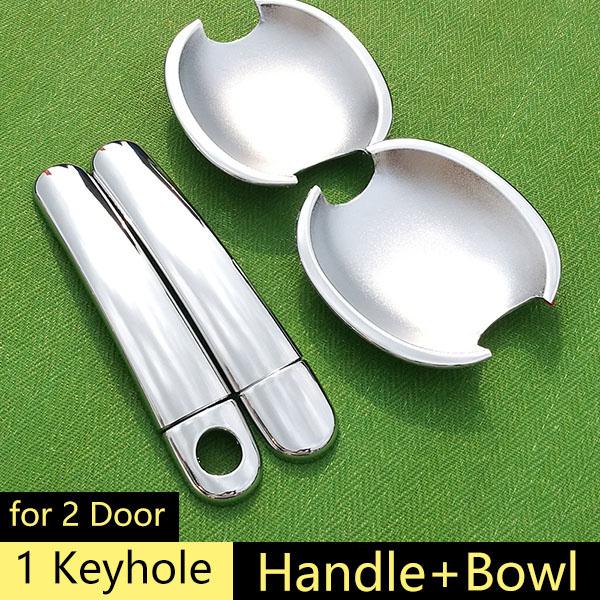 for VW POLO MK4 2002-2008 9n 9n3 Chrome Handle Cover Trim Set Volkswagen 2005 2006 2007 GTI Car Accessories Stickers Car Styling
