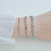 Silver/Gold/Black Cuban Chain Bracelet Stainless Steel Couple Bracelet  for Men Women