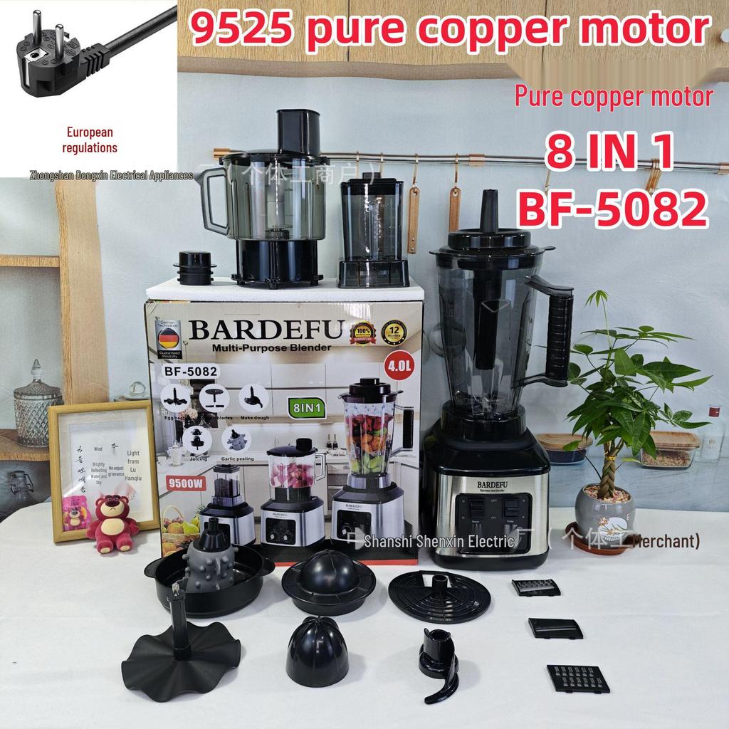 High-Speed Stainless Steel 6-in-1 Blender Juicer and Meat Grinder for North America & Europe
