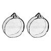 Wreath Storage Container Transparent Round Storage Bag Black Edge PVC Heavy Duty Storage Bag2PCS