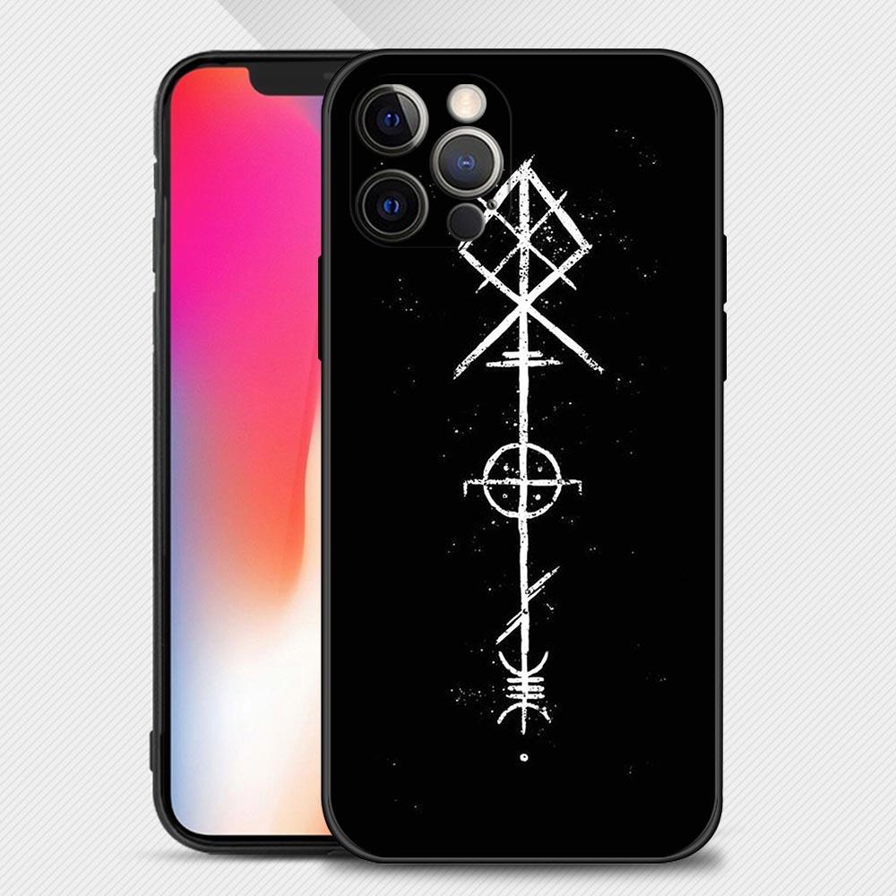 

Чехол для телефона с логотипом Viking Vegvisir для iPhone 14 13 12 11 Pro Max XS Max XR X 7 8 Plus 12 Mini 6S, черный силиконовый чехол iPhone 12
