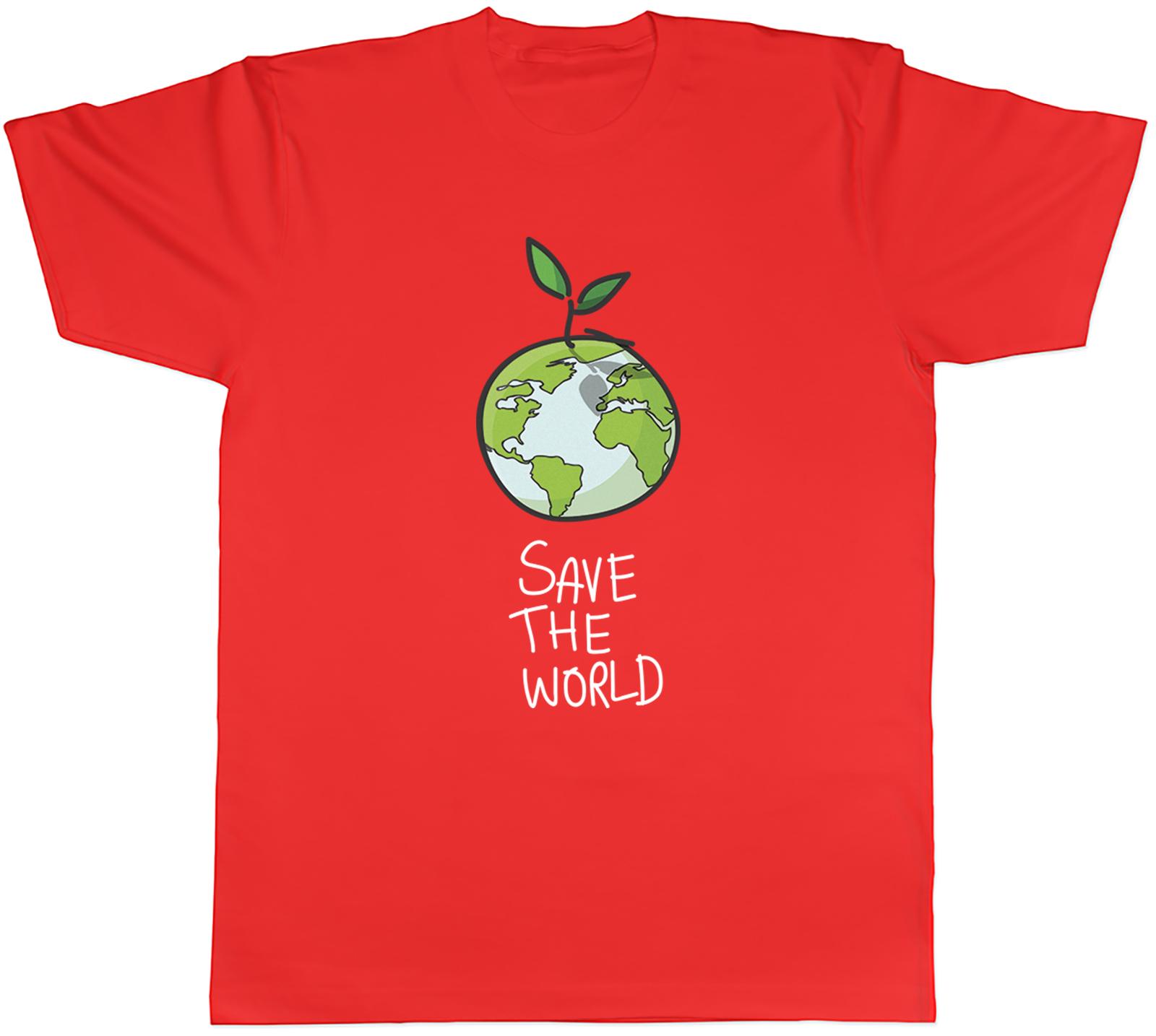 Save the World Unisexs TShirt Global Warming Sustainable Green Planet Tee Gift S