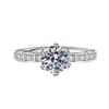 Open Adjustable European and American Style New Imitation Mosane Diamond Adjustable Girls' Ring Fashionable Creative Ring