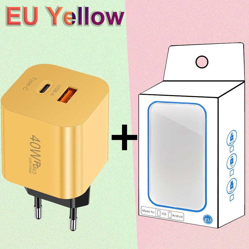 International Type-C 40W PD Fast Charger - EU/US/UK Adapter