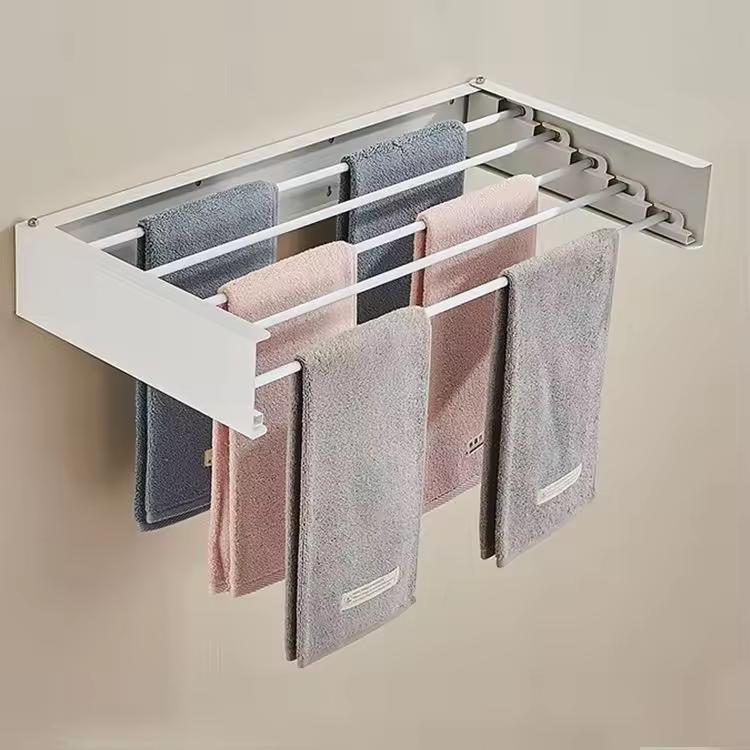 Modern Standing Type Metal Clothes Drying Rack for Interior Balcony Design Foldable and Multi-Use Including Bags