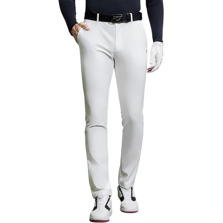 FILA Golf Series Solid Elite Woven Straight Leg Casual Pants Men bottoms Jade-White A11M415804F-WT