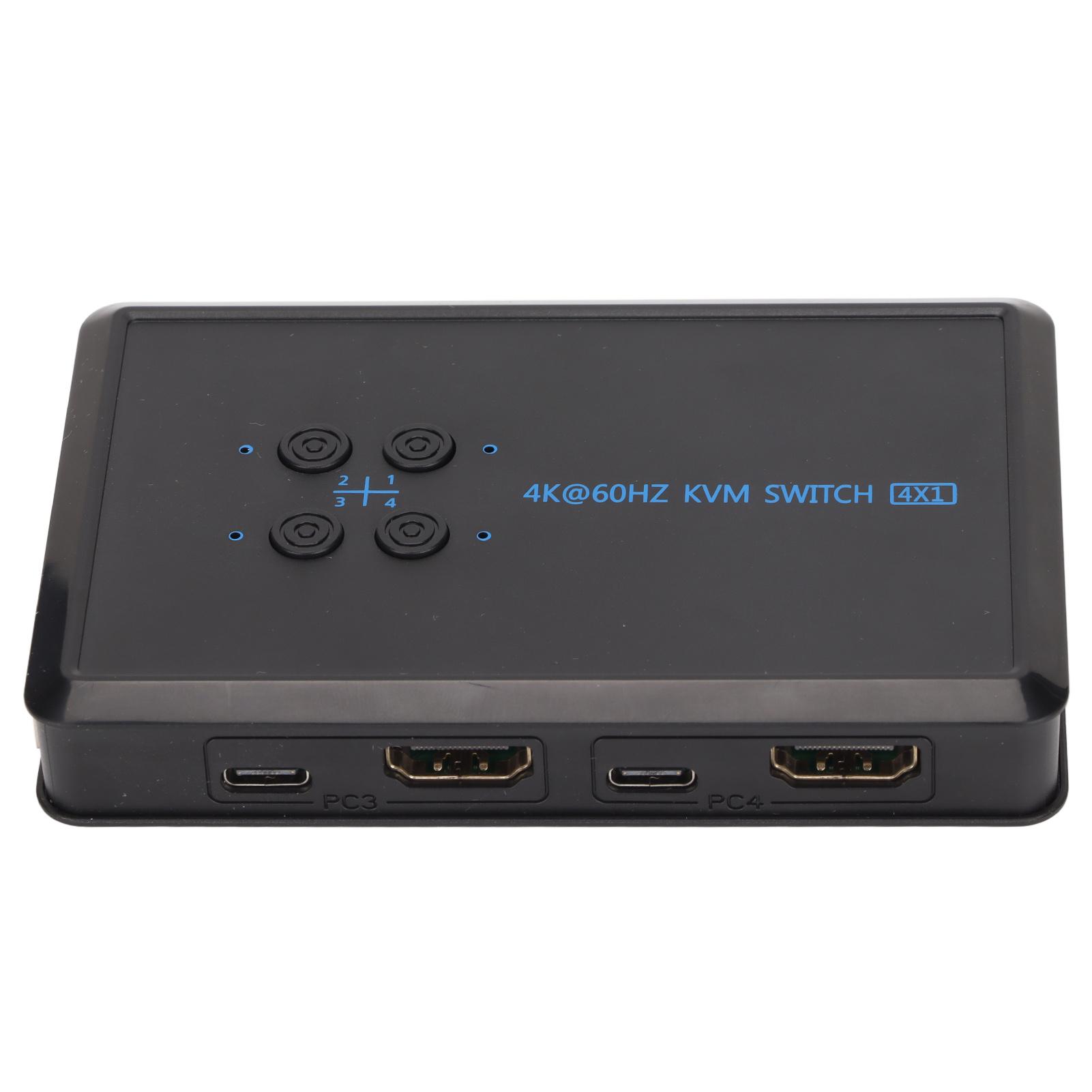 

KVM-переключатель, мультимедийный интерфейс высокой четкости 2.0, высокая совместимость 4K, простая установка