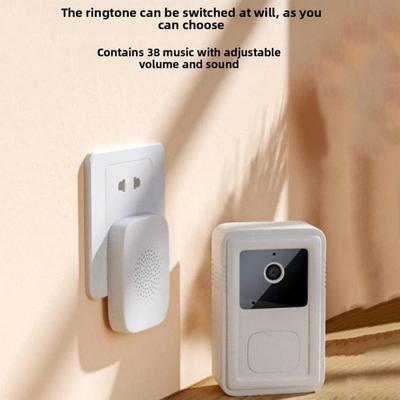 Self-Adhesive WiFi Video Doorbell Low-power High-definition Tuya Video Doorbell Easy To Use Infrared Night Vision Smart Doorbell