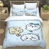 Cartoon Chiikawa Pattern Quilt Cover With Pillowcases 3D Digital Printed Bedding Set Twin Full Queen King Christmas Gift