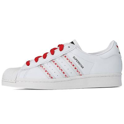 Originals Superstar Chaussures de Skate Durables Légères à Tige Basse Unisexe Baskets Blanc Rouge Noir FZ2822