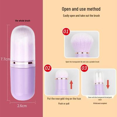 Suki Lian Zatahovací mini kapslový štětec na make-up pro tvářenku a pudr