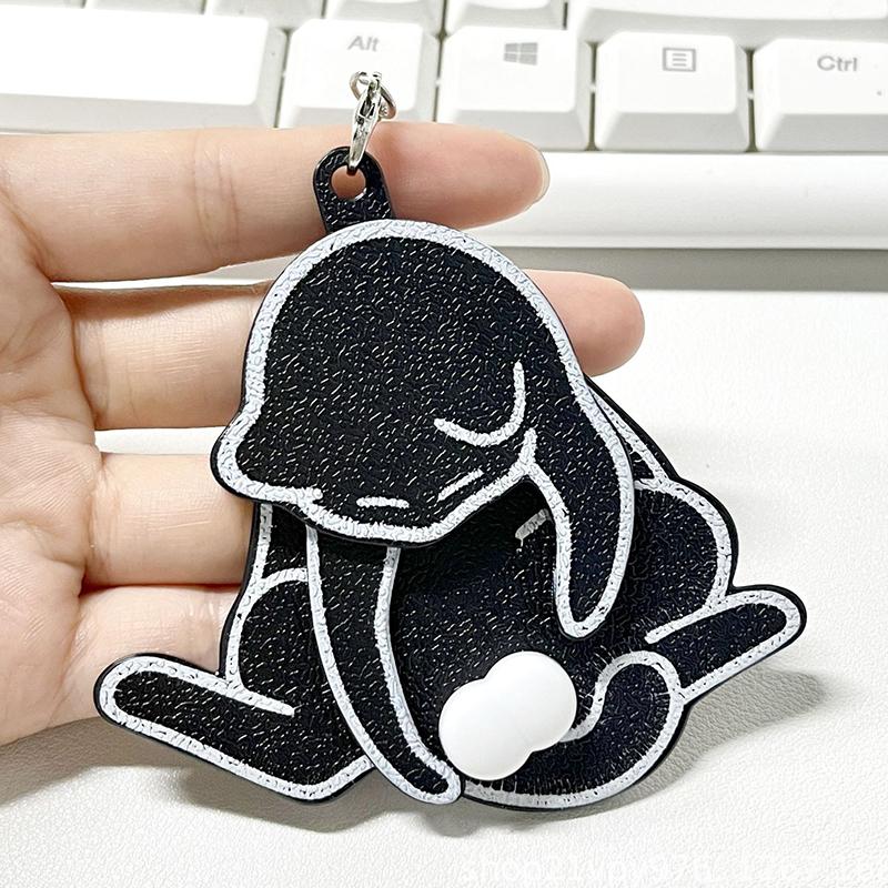 Explosive creative mischief cat rotatable keychain backpack pendant figurine gift toy