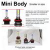 LED Headlight Conversion COB Bulb H7 LED H11 9005 9006 9W 12000LM White High Power 6000K Headlight Bulb mini led lens h7