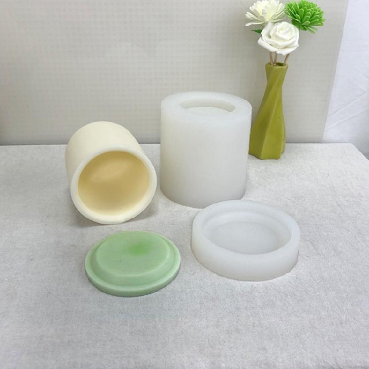 Cylinder Silicone Crafts Mould, 3D Geometric Candle Mold Candle Decorations Tool