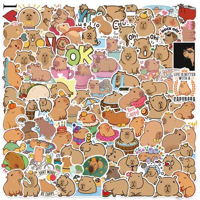 50/100 Stück Niedliche Capybara Tiere Cartoon Graffiti Aufkleber Telefon Gitarre Laptop Notizbuch Koffer Tasse Wasserdichter Aufkleber Kinderspielzeug