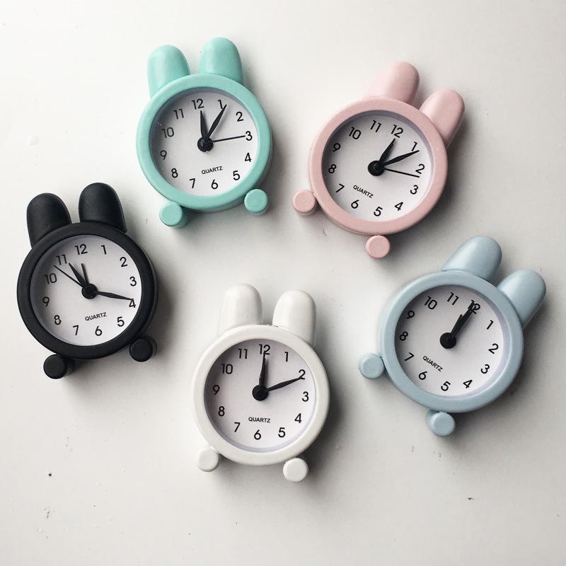 Little Rabbit Creative Cute Mini Metal Alarm Clock Children's Student Stationery Gifts