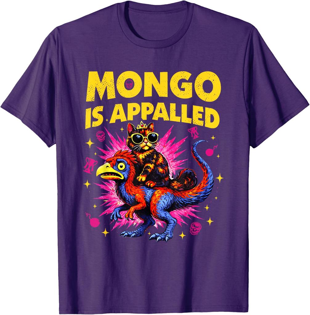 Mongo Is Appalled Funny Cat Riding Dinosaur Meme Unisex T-Shirt 6