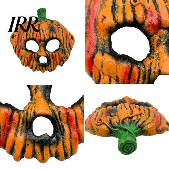 Dreidimensionale Texturmaske Halloween Kürbis für Erwachsene, Gruselig-Schauriger Kopf Retro Used Full Face Maskerade Requisite, Cosplay Kostüm