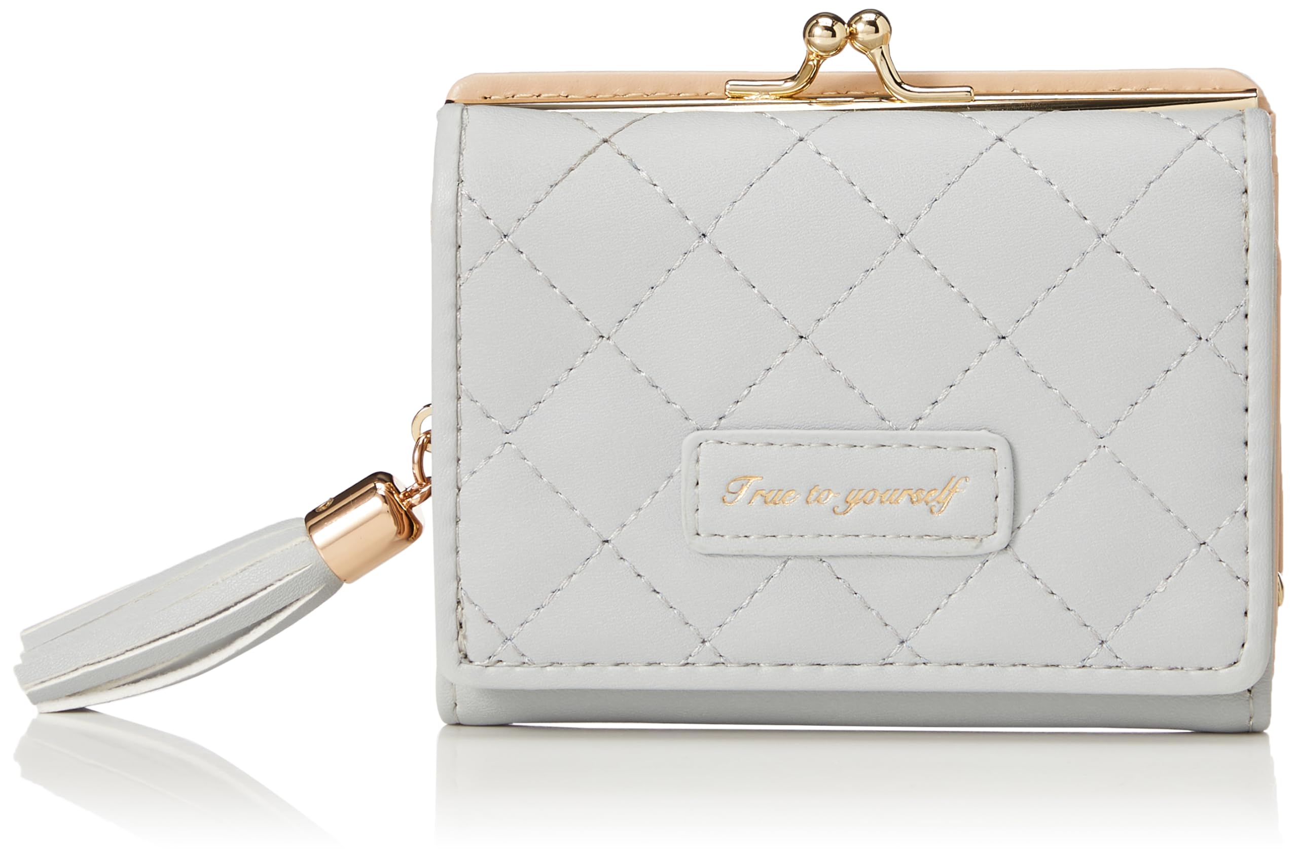 Женский стеганый трехскладной кошелек Aldi CAP109 с застежкой и кисточкой