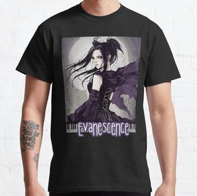 Evanescence Amy Lee Fan Art Anime Maglietta Classica S-5XL
